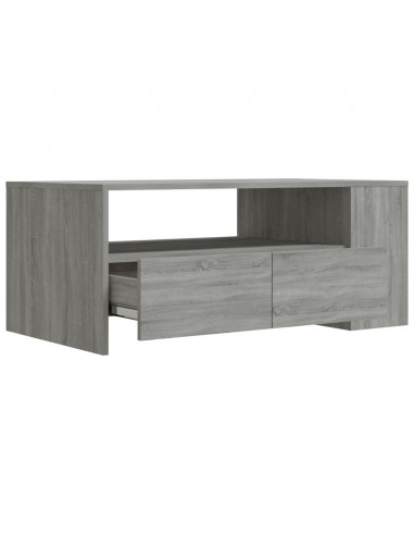 Tavolino da Salotto Grigio Sonoma 102x55x42cm Legno Multistrato