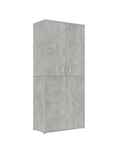 Scarpiera Grigio Cemento 80x39x178 cm in Legno Multistrato
