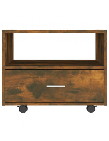 Tavolino da Salotto Rovere Fumo 55x55x40cm in Legno Multistrato