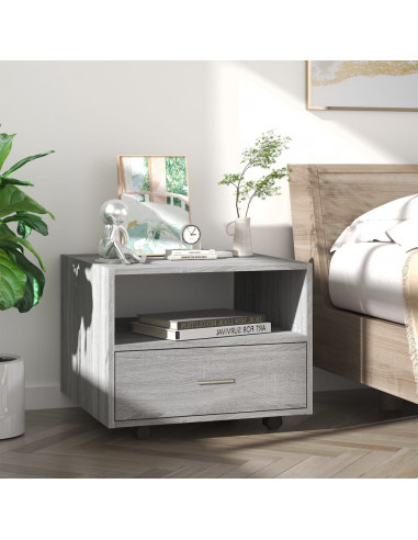 Tavolino da Salotto Grigio Sonoma 55x55x40 cm Legno Multistrato