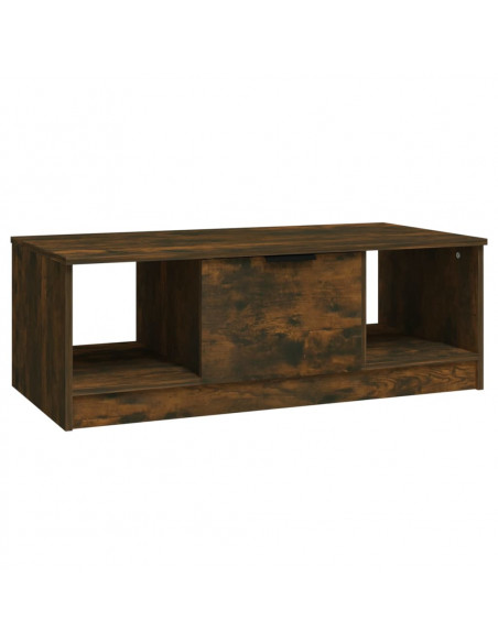 Tavolino da Salotto Rovere Fumo 102x50x36 cm Legno Multistrato
