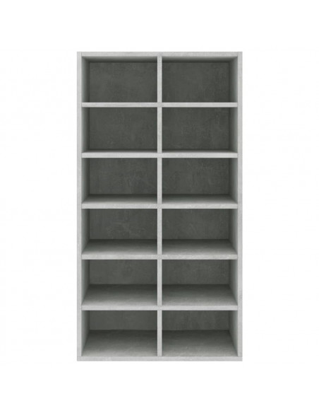 Scarpiera Grigio Cemento 54x34x100,5 cm in Legno Multistrato