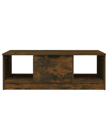 Tavolino da Salotto Rovere Fumo 102x50x36 cm Legno Multistrato