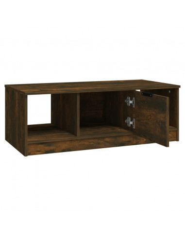 Tavolino da Salotto Rovere Fumo 102x50x36 cm Legno Multistrato