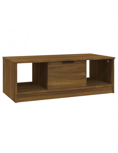 Tavolino Salotto Rovere Marrone 102x50x36 cm Legno Multistrato