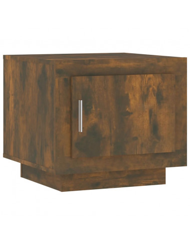 Tavolino da Salotto Rovere Fumo 51x50x45cm in Legno Multistrato