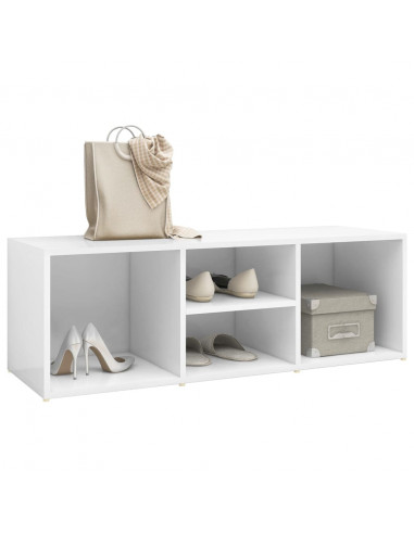 Scarpiera con Panchina Bianca 105x35x35 cm in Legno Multistrato