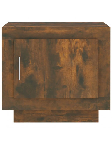 Tavolino da Salotto Rovere Fumo 51x50x45cm in Legno Multistrato