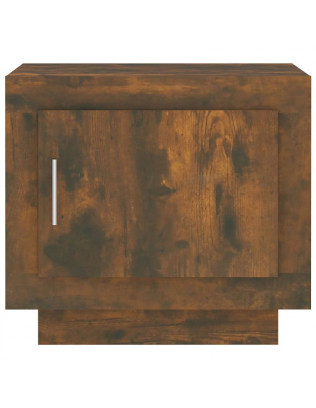 Tavolino da Salotto Rovere Fumo 51x50x45cm in Legno Multistrato