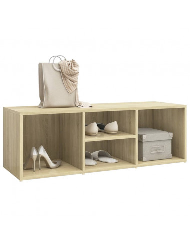 Panca Porta Scarpe Rovere Sonoma 105x35x35 cm Legno Multistrato