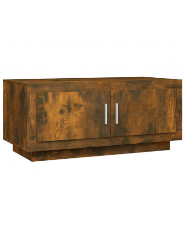 Tavolino da Salotto Rovere Fumo 102x50x45 cm Legno Multistrato