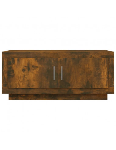 Tavolino da Salotto Rovere Fumo 102x50x45 cm Legno Multistrato