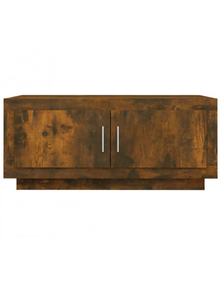 Tavolino da Salotto Rovere Fumo 102x50x45 cm Legno Multistrato