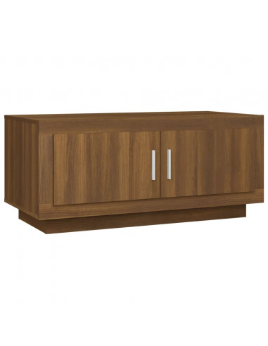 Tavolino Salotto Rovere Marrone 102x50x45 cm Legno Multistrato