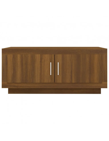 Tavolino Salotto Rovere Marrone 102x50x45 cm Legno Multistrato