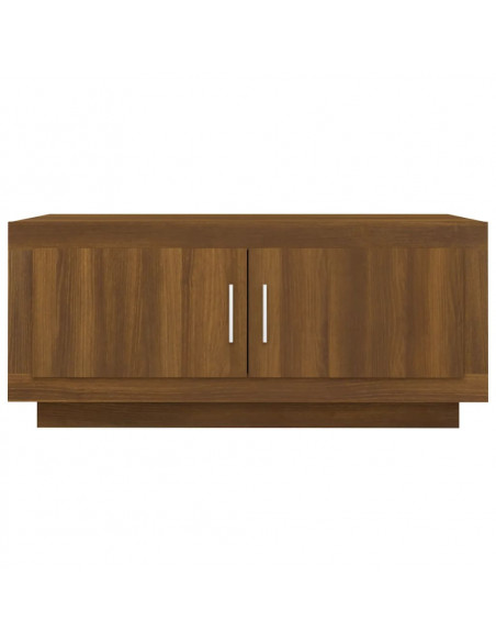 Tavolino Salotto Rovere Marrone 102x50x45 cm Legno Multistrato