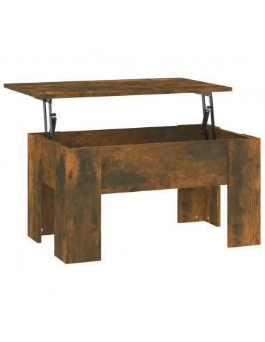 Tavolino da Salotto Rovere Fumo 79x49x41cm in Legno Multistrato