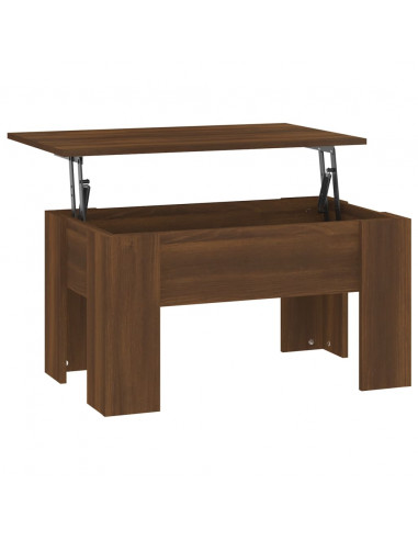 Tavolino da Salotto Rovere Marrone 79x49x41cm Legno Multistrato