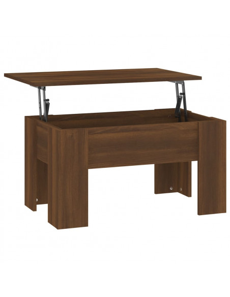 Tavolino da Salotto Rovere Marrone 79x49x41cm Legno Multistrato