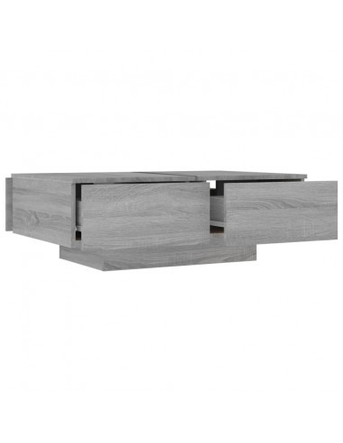 Tavolino da Salotto Grigio Sonoma 90x60x31 cm Legno Multistrato
