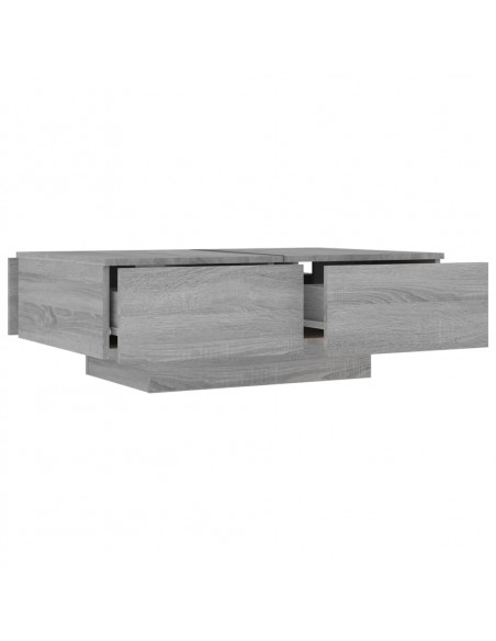 Tavolino da Salotto Grigio Sonoma 90x60x31 cm Legno Multistrato
