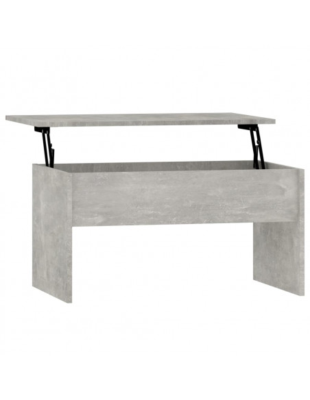 Tavolino Grigio Cemento 80x50,5x41,5 cm in Legno Multistrato