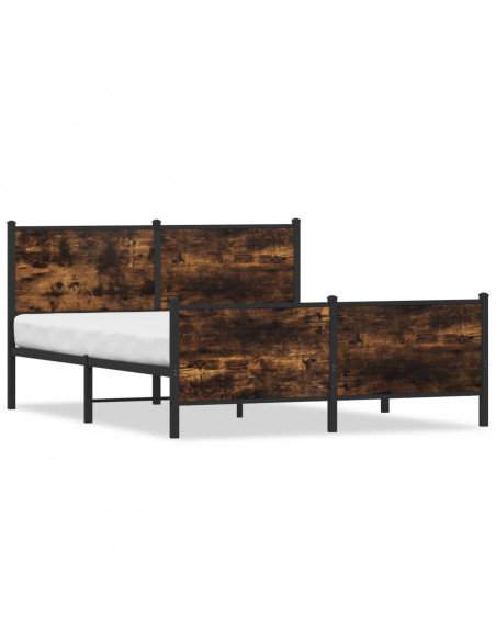 Giroletto senza Materaso in Metallo Rovere Fumo 150x200 cm