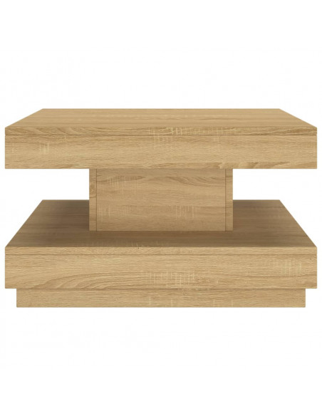 Tavolino da Salotto Marrone Chiaro 60x60x35 cm in MDF