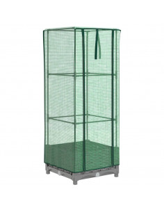 Letto Rialzato con Copertura Serra Effetto Rattan 40x40x123 cm 2