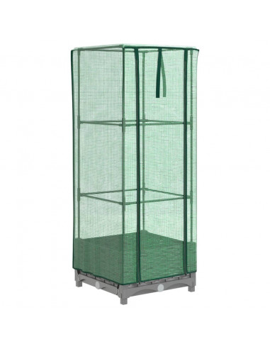 Letto Rialzato con Copertura Serra Effetto Rattan 40x40x123 cm