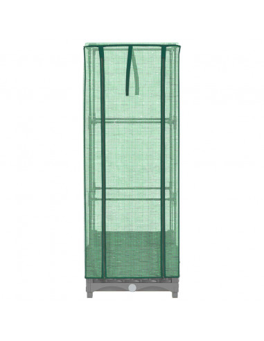 Letto Rialzato con Copertura Serra Effetto Rattan 40x40x123 cm