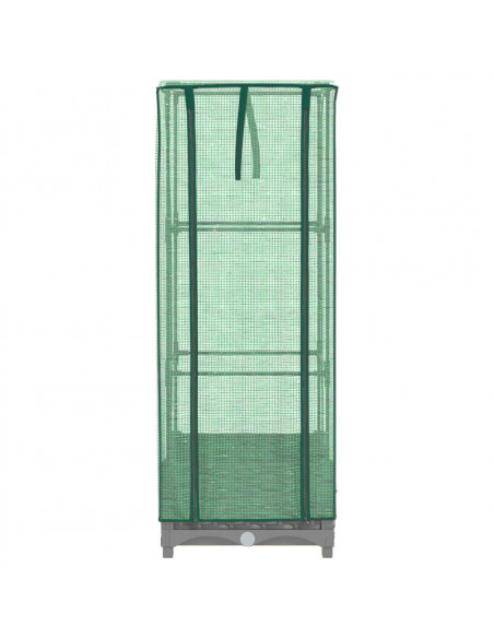 Letto Rialzato con Copertura Serra Effetto Rattan 40x40x123 cm