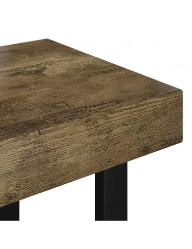 Tavolino Salotto Marrone Scuro e Nero 90x45x40cm in MDF e Ferro