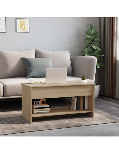 Tavolino Salotto Rovere Sonoma 102x50x52,5 cm Legno Multistrato