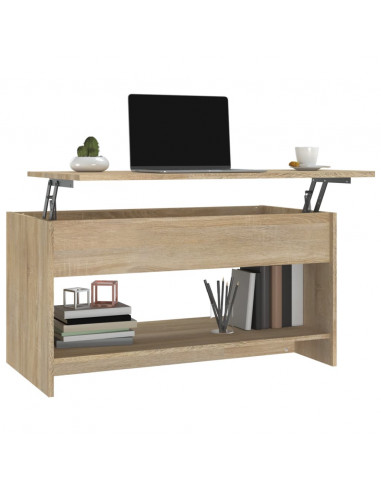 Tavolino Salotto Rovere Sonoma 102x50x52,5 cm Legno Multistrato