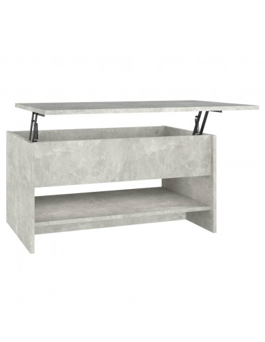 Tavolino da Salotto Grigio Cemento 80x50x40cm Legno Multistrato