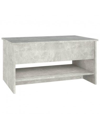 Tavolino da Salotto Grigio Cemento 80x50x40cm Legno Multistrato
