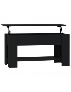 Tavolino da Salotto Nero 101x49x52 cm in Legno Multistrato 2