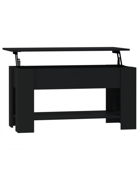 Tavolino da Salotto Nero 101x49x52 cm in Legno Multistrato
