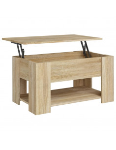 Tavolino da Salotto Rovere Sonoma 79x49x41 cm Legno Multistrato 2