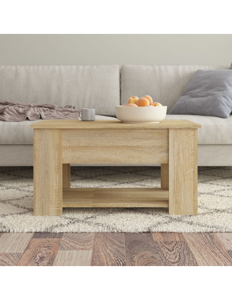 Tavolino da Salotto Rovere Sonoma 79x49x41 cm Legno Multistrato
