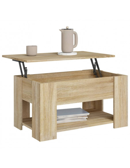 Tavolino da Salotto Rovere Sonoma 79x49x41 cm Legno Multistrato