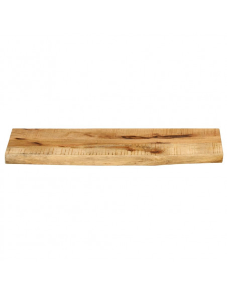 Piano Tavolo 90x40x2,5 cm Bordi Vivi Legno di Mango Grezzo
