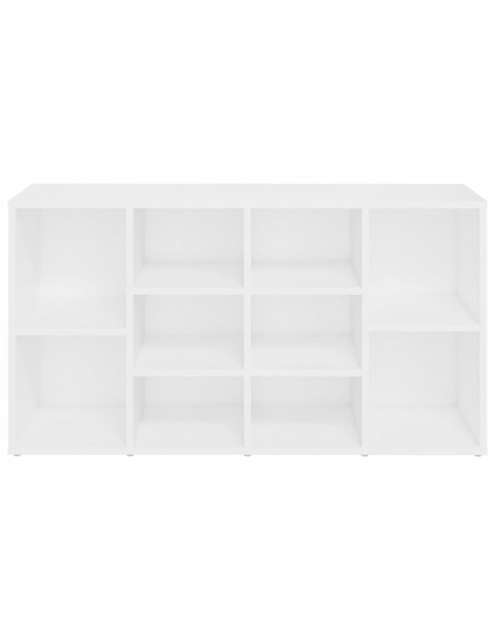 Scarpiera con Panchina Bianco 103x30x54,5 cm in Multistrato