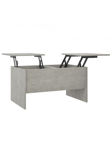 Tavolino Salotto Grigio Cemento 80x50x42,5 cm Legno Multistrato