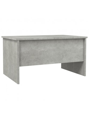 Tavolino Salotto Grigio Cemento 80x50x42,5 cm Legno Multistrato