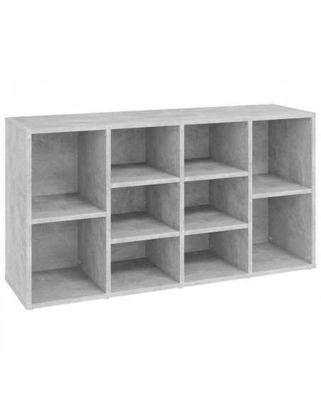 Scarpiera con Panchina Grigio Cemento 103x30x54,5cm Multistrato