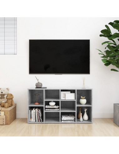 Scarpiera con Panchina Grigio Cemento 103x30x54,5cm Multistrato