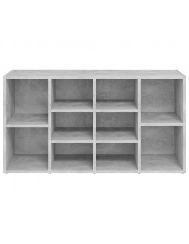 Scarpiera con Panchina Grigio Cemento 103x30x54,5cm Multistrato