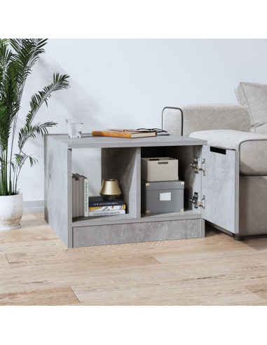 Tavolino da Salotto Grigio Cemento 50x50x36cm Legno Multistrato